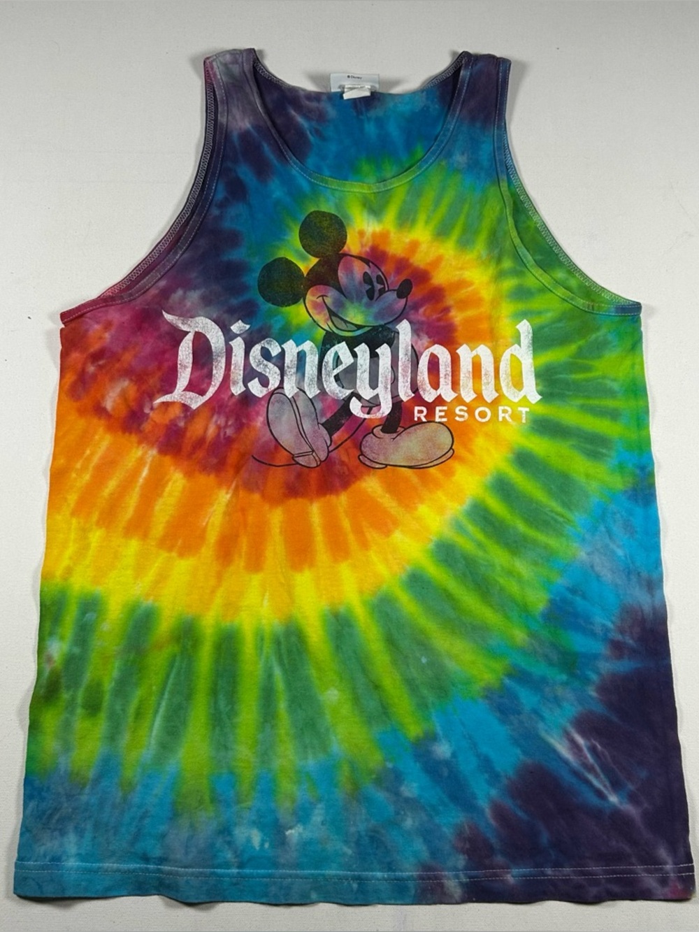 Disney Parks Tank Mens Large Disneyland Resort Tie Dye Sleeveless Mickey Mouse